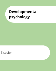 Cover Developmental psychology
