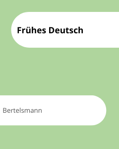 Cover Frühes Deutsch