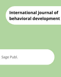 Cover International journal of behavioral development