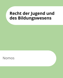 Cover Recht der Jugend und des Bildungswesens