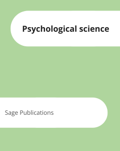 Cover Psychological science