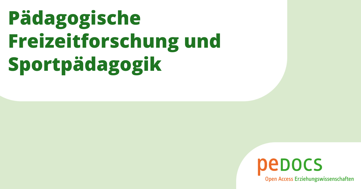 Logo Pädagogische Freizeitforschung und Sportpädagogik