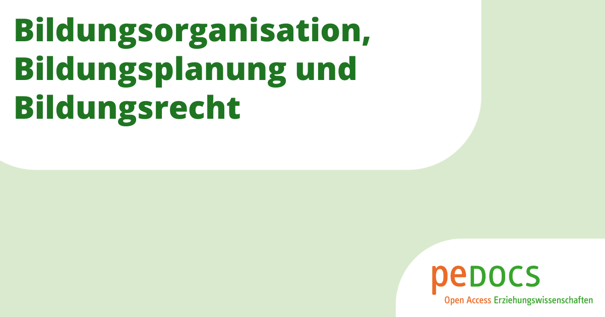 Logo Bildungsorganisation, Bildungsplanung und Bildungsrecht